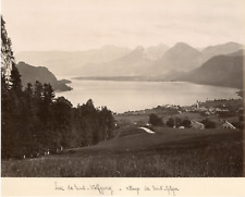 Austria, Lake St. Wolfgang, Sankt Gilgen vintage albums print.  Alb Print picture