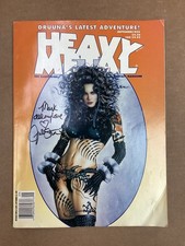 JULIE STRAIN SIGNED SEPTEMBER 1995 HEAVY METAL MAGAZINE picture