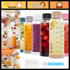 16 oz Glass Juice Bottles with Stainless Steel Lids - 6 Pack, BPA-Free, Eco-Frie picture