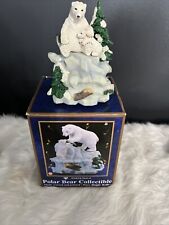 Vintage Polar Bear Collectible Xmas Polar Bear With Baby Bear Plays Jingle Bells picture