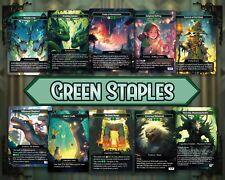 x10 Green Top Cards Staples - High Quality Altered Art Custom Cards picture