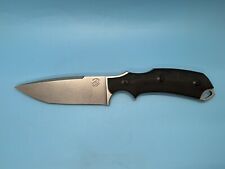 Bastinelli Creations RED V2 Fixed Blade Stone Washed black G10 Handle. picture