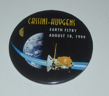 Cassini-Huygens Earth Flyby August 18, 1999 Button NASA picture