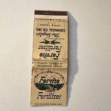 Fervite Fertilizer Snyder Chemical Topeka KS Vintage Matchbook Cover 5MB132-6 picture