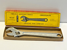 Vintage Crescent Crestoloy; 12 Inch Adjustable Wrench; NOS Unused: with BOX picture