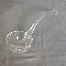 Vintage Hand Blown Clear Glass Punch Serving Ladle 13 In picture