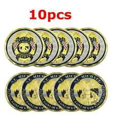 10Pcs St Michael Police Officer Badge Law Challenge Coin Enforcement Protect US picture