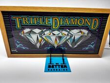 Triple Diamond Slot Machine Hanging Lighted Display Sign,  21.5x10.5x4