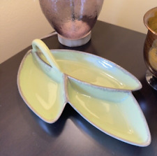 Iconic Mid Century Three Part Leaf Relish Dish #334 - Winfield Pasadena Pottery picture