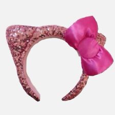 USJ Hello Kitty Pink Glitter Bow headband ribbon Universal Studios Japan picture