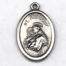 Vintage St Anthony Pendant Charm Medal Catholic Pray For Us picture
