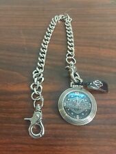 Harley Davidson 100th Anniversary Collector Pocket Watch With Tag 16in Chain picture