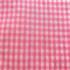 Vintage Cotton Fabric Gingham Check Pink 1/4” Block 1/2  yard X 38 Inches picture