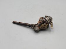 Antique Tobacco Pipe, Neat Cow And Farm Design, Wood And Metal picture
