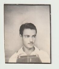 VINTAGE PHOTO BOOTH - HANDSOME YOUNG MAN with MUSTACHE picture