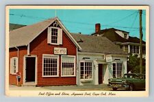 Cape Cod MA-Massachusetts Post Office and Store Hyannis Port Vintage Postcard picture