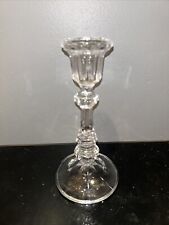 Vintage Clear Cut Crystal Glass Candlestick Holder picture