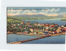 Postcard City & Lake Memphremagog from Pine Hill Newport Vermont USA picture