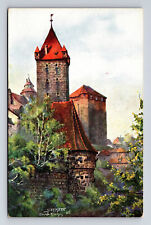 Luginsland Tower by Spollman Coburn? Nuremberg Germany Postcard picture