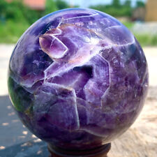 1.48LB Natural Dream Amethyst Quartz Crystal Sphere Ball Healing picture