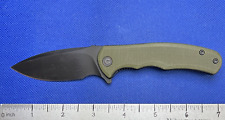 Civivi Mini Praxis Pocketknife OD Green G10 Plain Edge D2 Blade Great USED picture