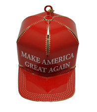 Trump Make America Great Again Metal Red Hat Christmas Ornament Official MAGA picture