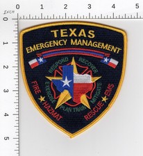 TEXAS EMERGENCY MANAGEMENT FIRE DEPARTMENT đŸ”¥RESCUE EMS HAZMAT COLLECTIBLE PATCH picture