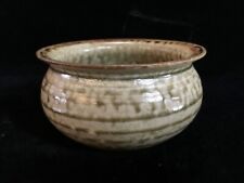 U1199 Japanese Vintage Pottery Tea Ceremony Wastewater Bowl KENSUI Glaze picture
