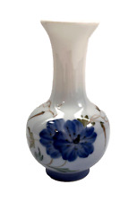 Vintage Royal Copenhagen Denmark 2800-1554 Small Bud Vase w/ Blue Flowers picture