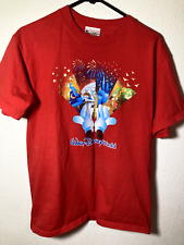 Vintage Red Walt Disney World T-Shirt 4 Park Epcot Kingdom Mickey Mouse Adult L picture