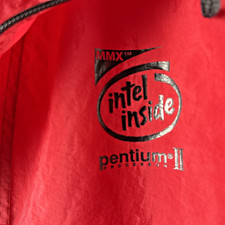 Vintage 90s Intel Pentium II Computer Processor Windbreaker Medium Tech Promo picture