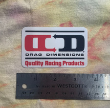DRAG DIMENSIONS Rare TRACTION BARS Repro of Vintage DRAG RACING Sticker picture