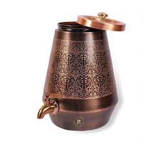 Pure Indian Copper Water Dispenser Container Pot Matka Copper 5 LTR picture