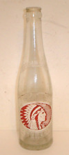 Vintage 1950's Mahaska Indian Chief 10 oz Glass Soda Bottle Oskaloosa, Iowa (A8) picture
