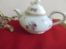 PAUL MULLER SELB TEAPOT-OVAL BERRY & GRAY BOSSOMS & FOLIAGE-GOLD TRIM CIRCA 1919 picture