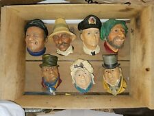 Vintage Bossons Chalkware Congleton England Heads Preowned 22 Total see photos picture