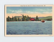 Postcard Rocky Point Inn Inlet New York Central Adirondack Mountains USA picture