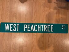 Vintage West Peachtree Street St. Atlanta Street Sign ATL picture