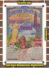 METAL SIGN - 1894 Nord railways Universal Exhibition Antwerp - 10x14 Inches picture