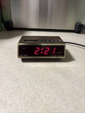 Ken-Tech T-3500 Alarm Clock Electric with Battery Backup Brown Tested Works VTG picture