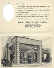 Vtg Dover Village Ohio (now Westlake Ohio) Gas Station Adv Postcard REDUCED picture