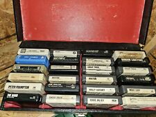 8 Track Tape Vintage Rock Collection Of 24 Tapes And Case picture