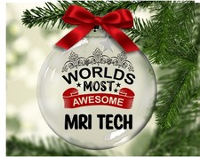 World's Most Awesome MRI Tech - Floating Glass Ornament picture