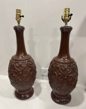 Pair of Vintage Chalk Ware Chalkware Lamp Lamps picture