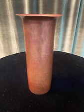 Arts & Craft Hammered Copper Fluted  Vase cobre Stamped FZ 9in Antique Old Rare picture