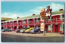 Pendleton Oregon Postcard Let'er Buck Motel Exterior View Building c1940 Vintage picture