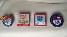 Lot of Olympic Hat Tac Pins 04-06-08 1 Beijing Supporter Pins picture