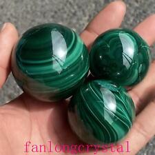 Top 50mm Natural Malachite crystal Ball Quartz Crystal Sphere Reiki Healing 1pc picture