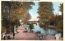 Vintage Postcard Rideau Canal and Driveway River Bridge Ottawa Ontario Canada picture