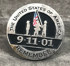 The United States Of America 9-11-01 Remember Lapel Hat Jacket Vest Backpack Pin picture